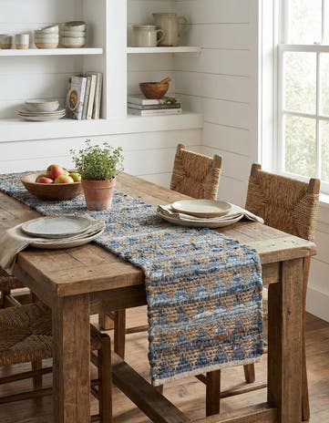 1' 2 x 4' 1 Hand Woven Chindi Jute Table Runner Rug