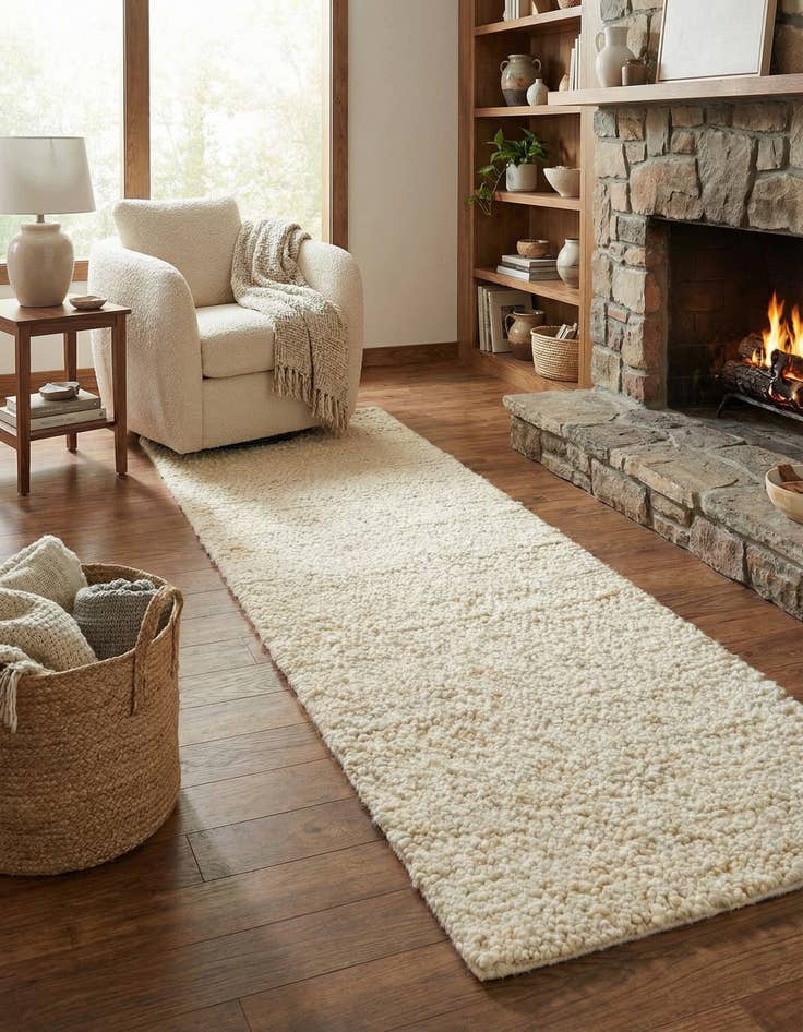 Detail image of 2' x 8'  Hand Woven Haka Deluxe Shag Runner Rug