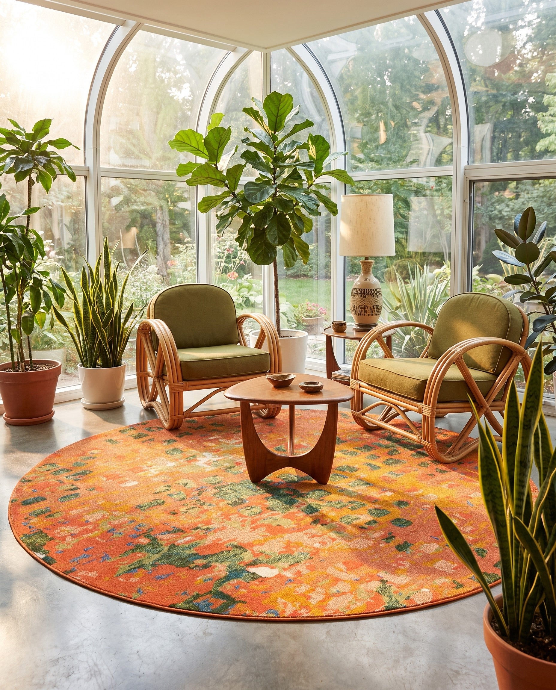 8' x 8' Washable Sevilla Round Rug