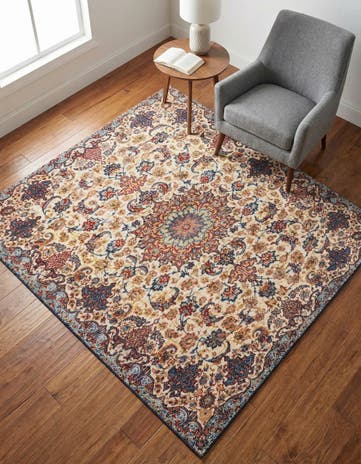 Beige Boutique Square Rug