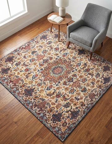 Beige Boutique Square Rug