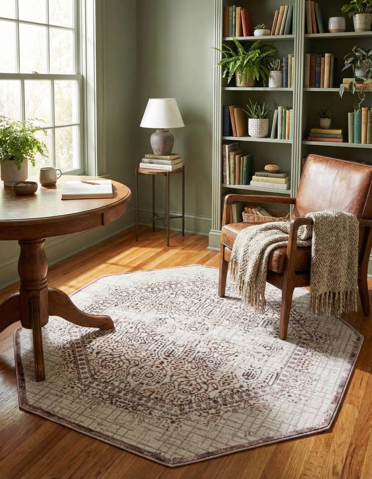 Detail image of 5' 3 x 5' 3 Derbyshire Octagon Rug