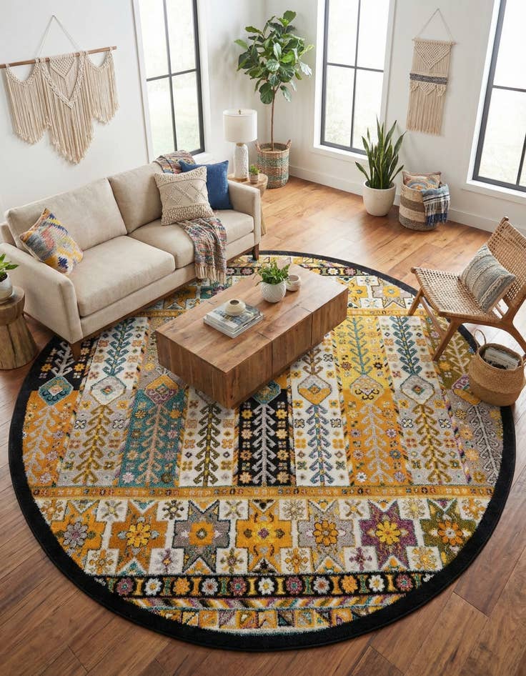 Detail image of 7' 10 x 7' 10 Madeline Round Rug