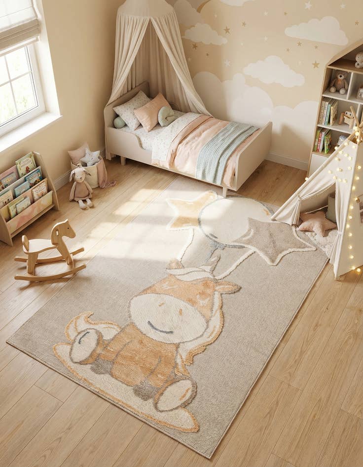 Detail image of 5' x 7' Whimsy Kids Rug