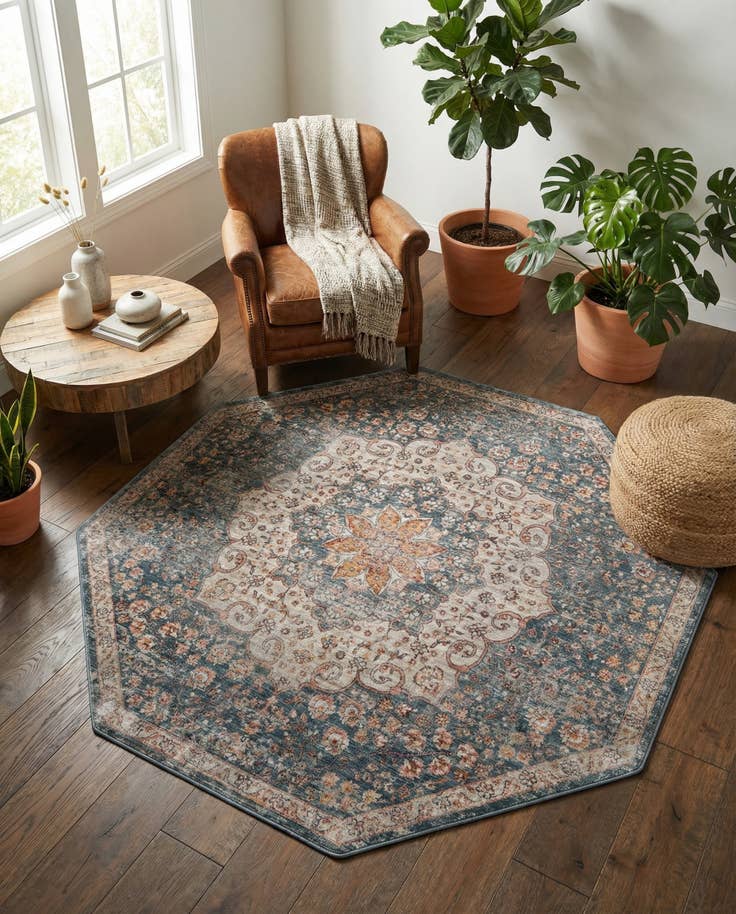 Detail image of 6' x 6' Newport Octagon Rug