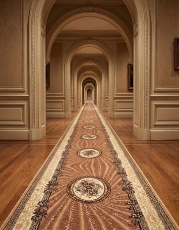 Salmon Tabriz Design Runner Rug