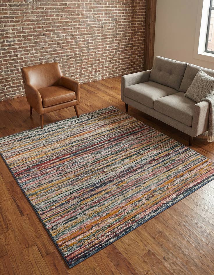 Detail image of 5' 3 x 5' 3 Gemstone Square Rug