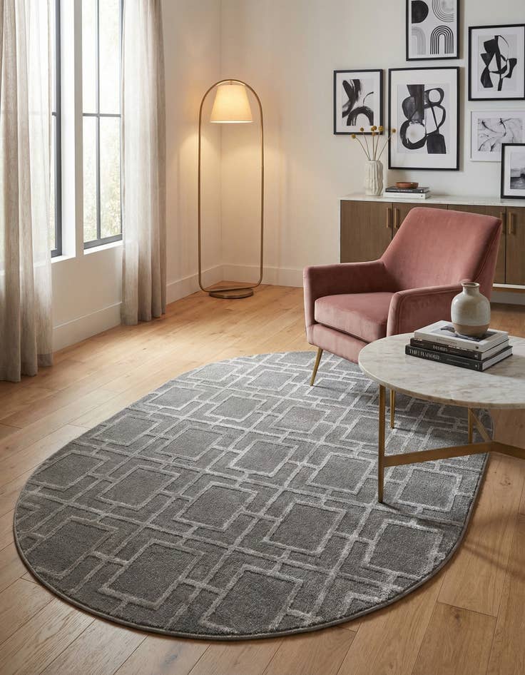 Detail image of 4' x 6'  Marilyn Monroe&trade; Glam Deco Oval Rug