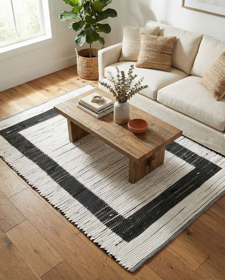 4' x 6' Hand Woven Chindi Jute Rug