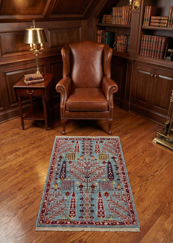 2' 9 x 4' 1 Hand Knotted Ariana Ziegler Rug