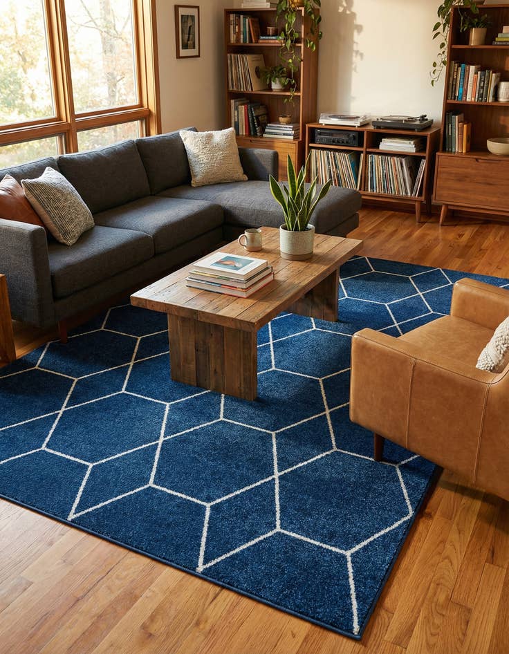 Detail image of 7' x 10' Trellis Frieze Rug