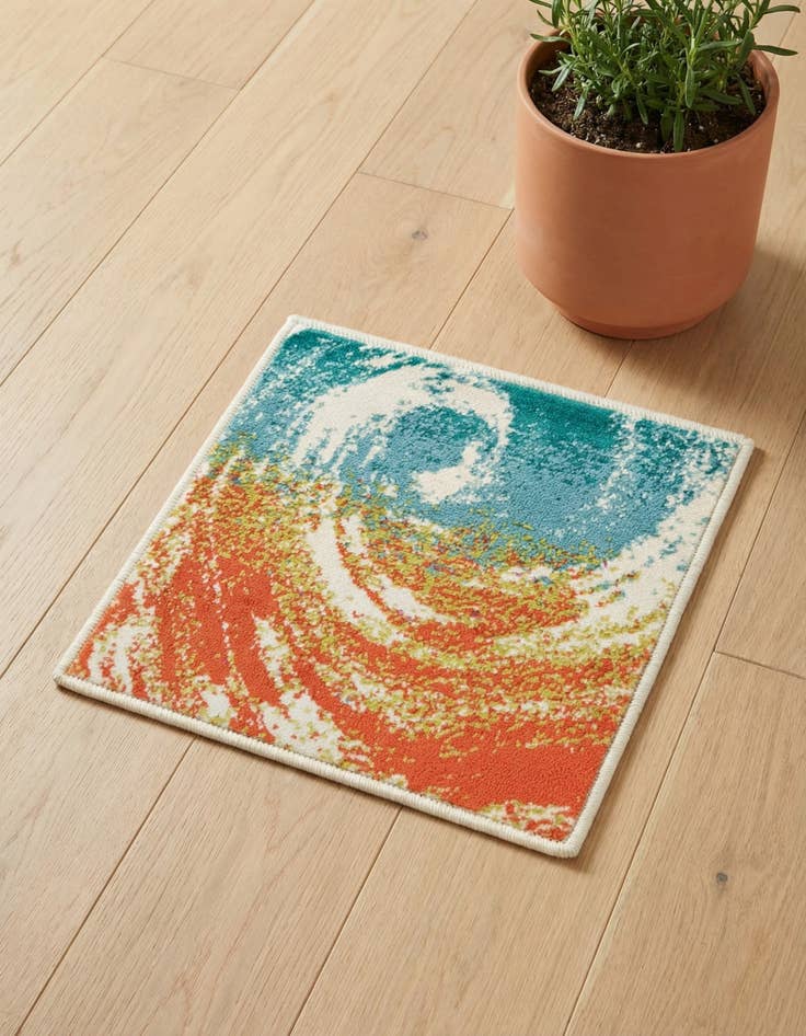 Detail image of Jane Seymour 1' 8 x 1' 8 Open Hearts Sample Rug