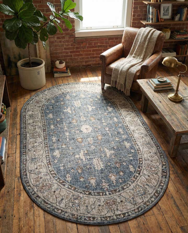 5' 3 x 8' Eco Traditional Oval Rug