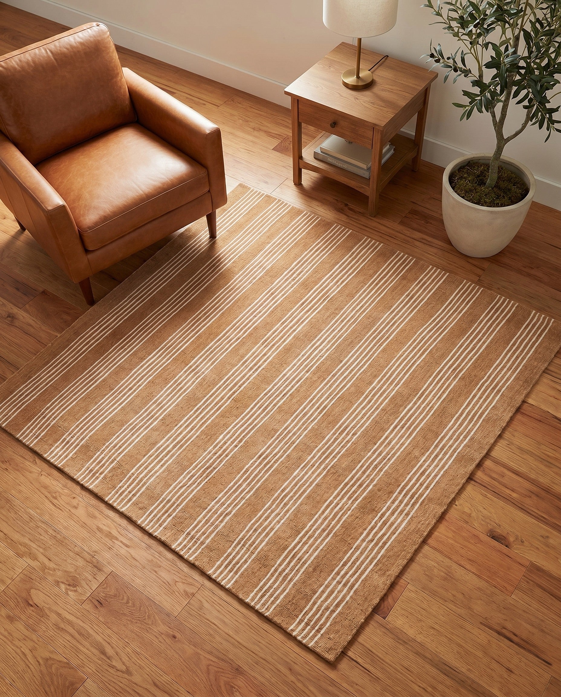 5' 1 x 5' 1 Jill Zarin Striped Wool Square Rug