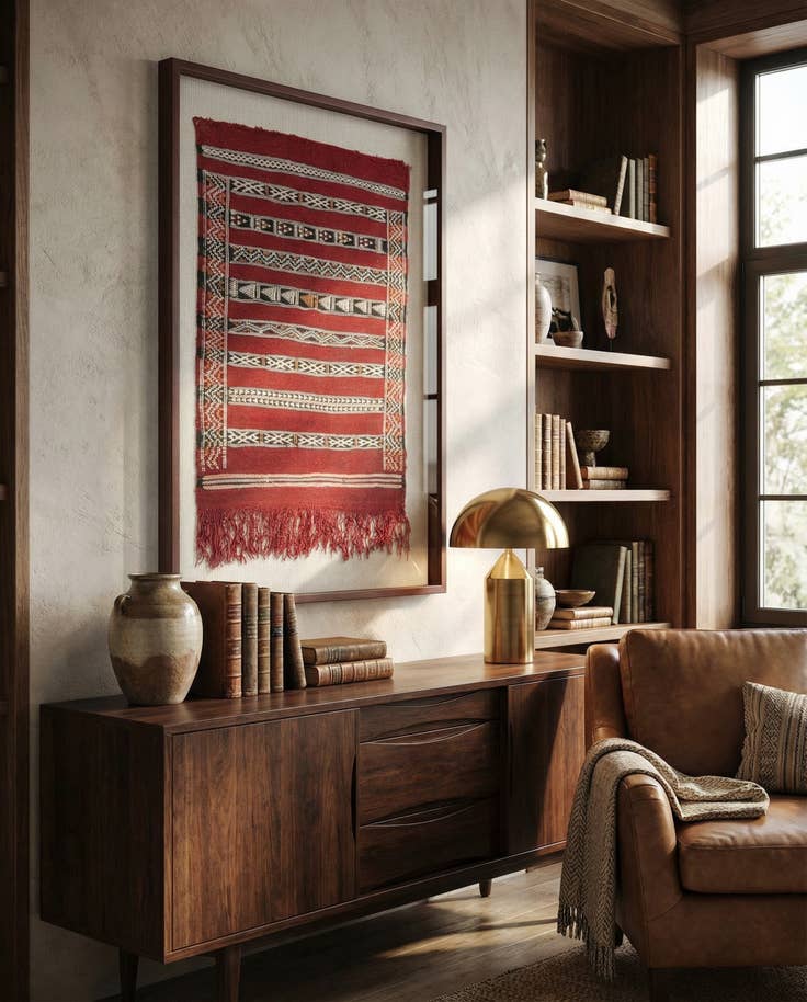 Detail image of 2' 1 x 3' 5 Textile Wall Art Rug