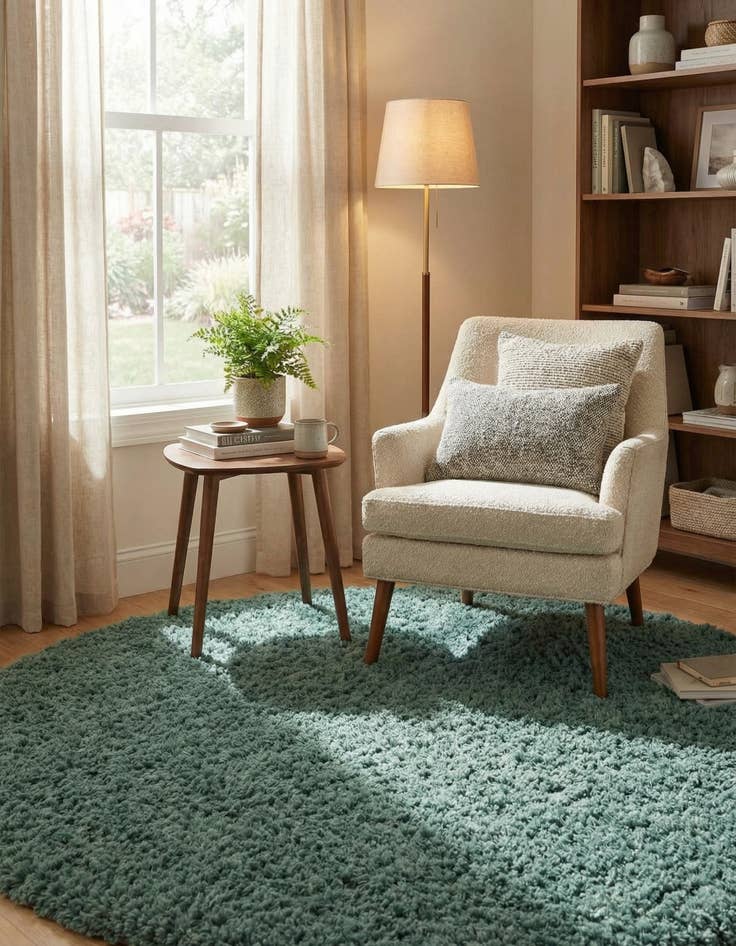 Detail image of 6' x 6' Infinity Shag Round Rug