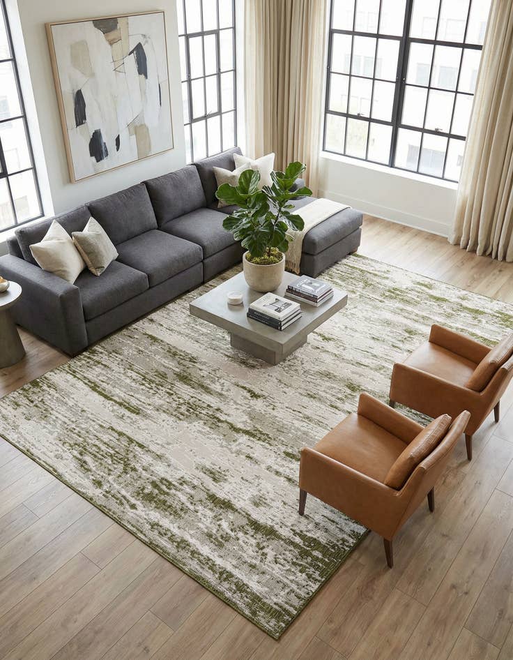 Detail image of 10' x 14' Easy-Clean Modern Indoor / Outdoor Rug