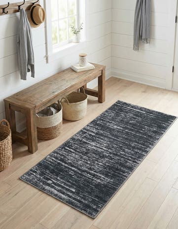 Black Asha Runner Rug