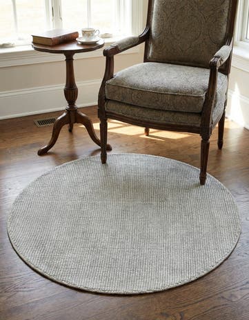 3' 1 x 3' 1 Hand Woven Jill Zarin English Manor Farmhouse Wool Round Rug