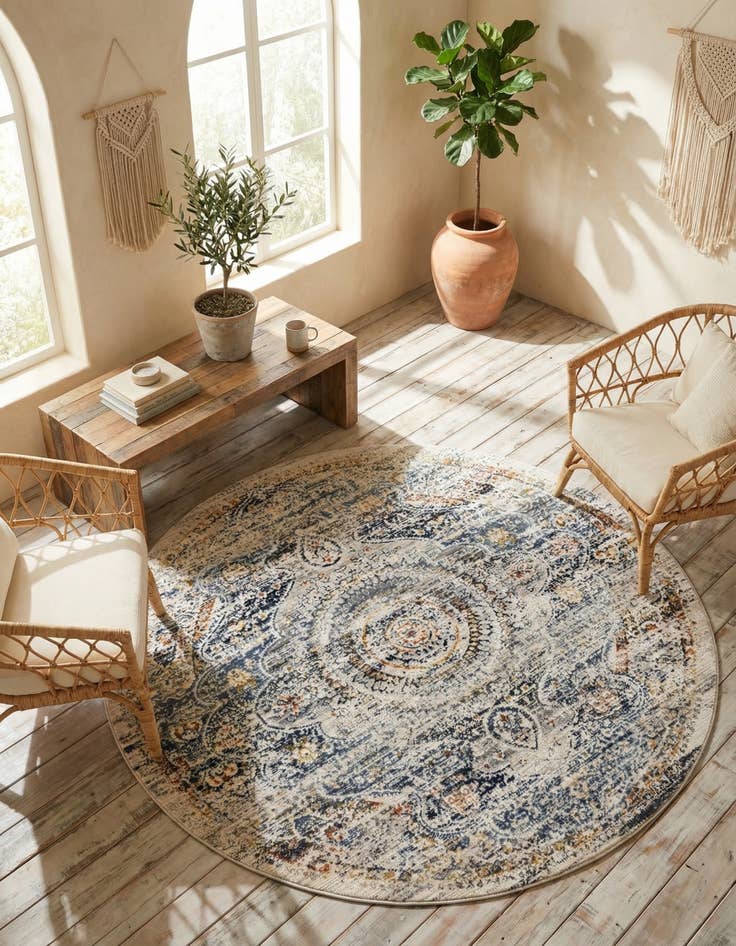 Detail image of 5' x 5' Budapest Round Rug