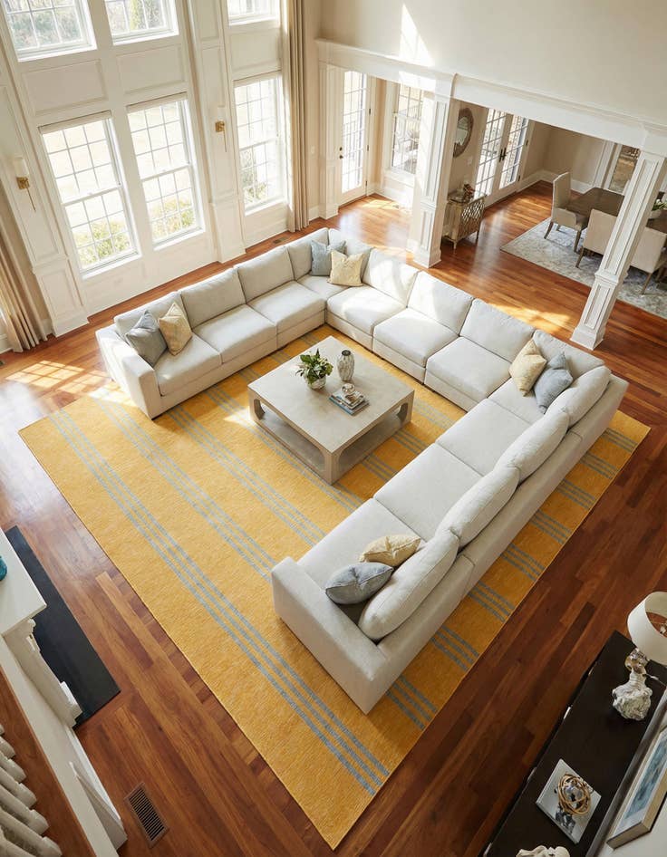 Detail image of 13' x 13'  Washable Jill Zarin Anguilla Indoor / Outdoor Square Rug