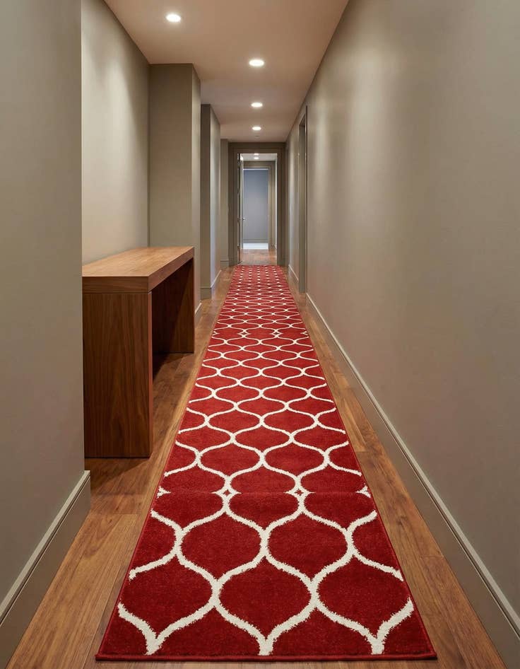 Detail image of 2' x 13' Lattice Frieze Runner Rug