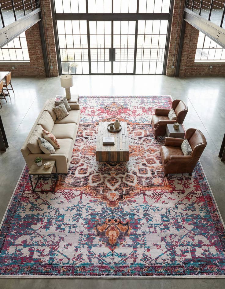 Detail image of 10' 6 x 14' Washable Francesca Rug