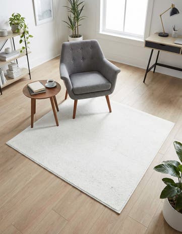 5' 3 x 5' 3 Solid Frieze Square Rug