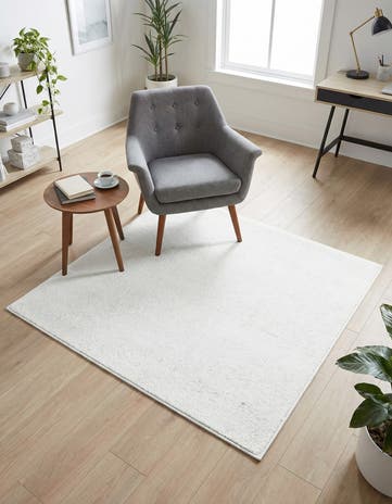 5' 3 x 5' 3 Solid Frieze Square Rug