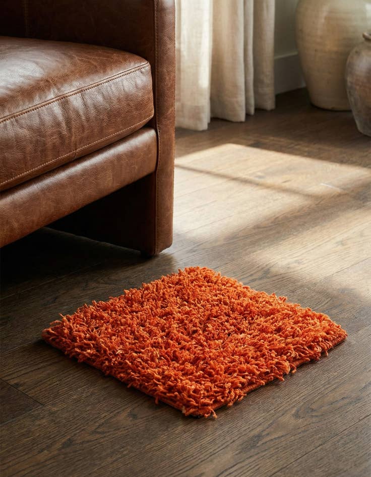 Detail image of 1' x 1' Solid Shag Sample Rug