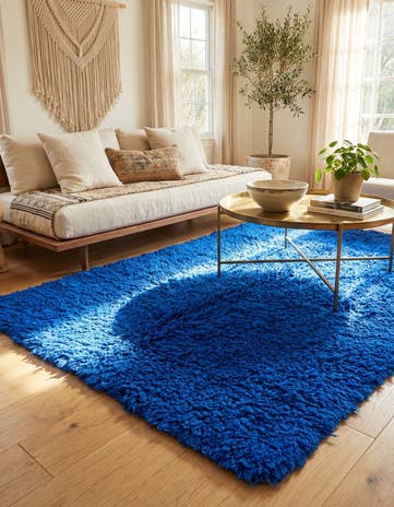 4' 6 x 6' 2 Hand Knotted Moroccan Wool Rug