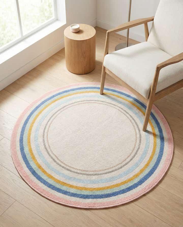 3' 3 x 3' 3 Lotus Round Rug