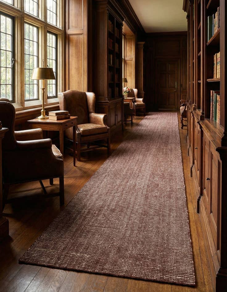 Detail image of 2' 7 x 10'  Hand Woven Jill Zarin English Manor Wool Runner Rug