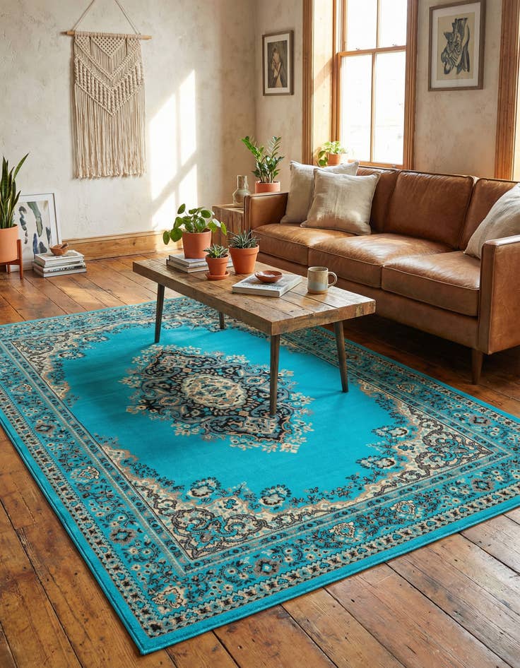 Detail image of 6' x 9' Mashad Design Rug