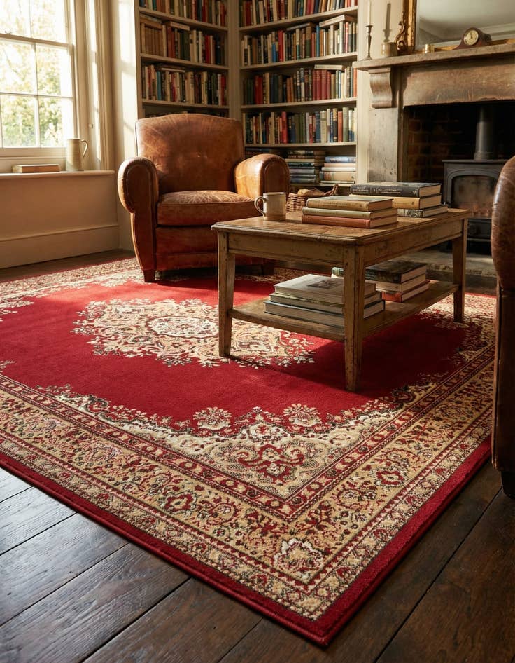 Detail image of 6' x 9' Mashad Design Rug