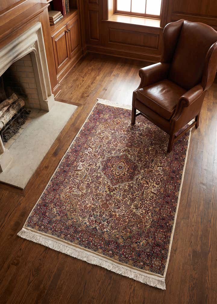 4' 2 x 5' 10 Hand Knotted Kashmir Wool Rug