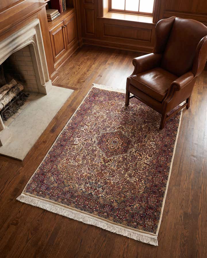 4' 2 x 5' 10 Hand Knotted Kashmir Wool Rug