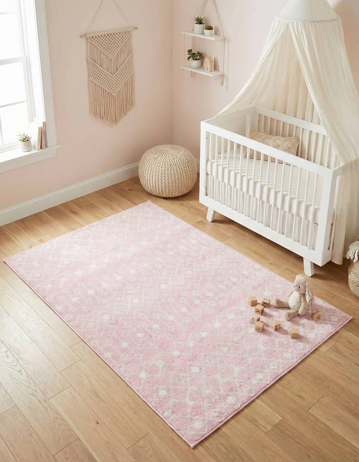 Detail image of  4' x 6' Moroccan Trellis Rug