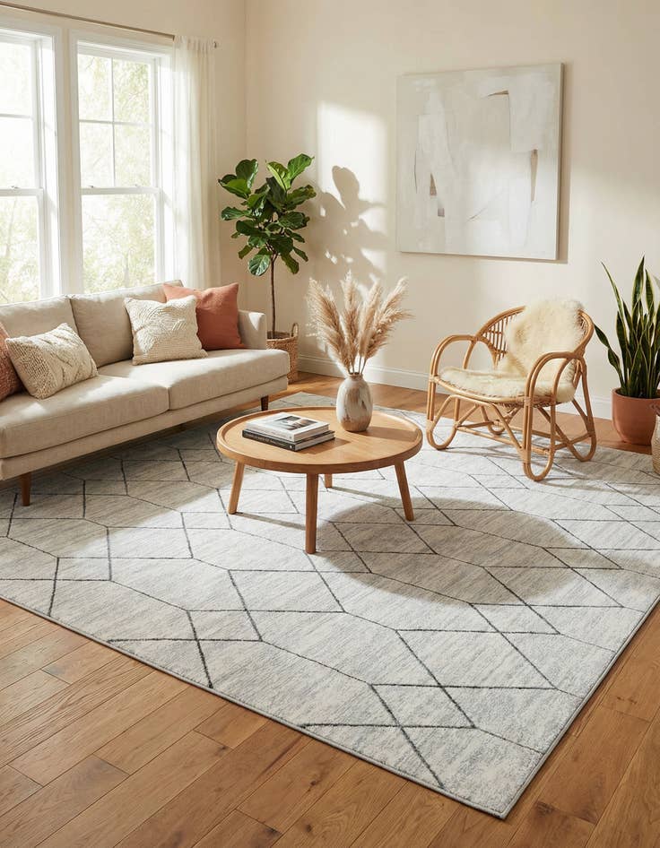 Detail image of 8' x 10' Lattice Trellis Rug