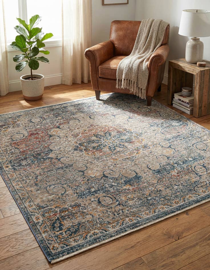 Detail image of 5' 3 x 5' 3 Newport Square Rug