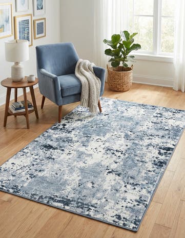Vintage Blue Aurora Rug