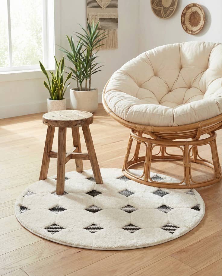 Detail image of 3' x 3' Prismatic Round Rug