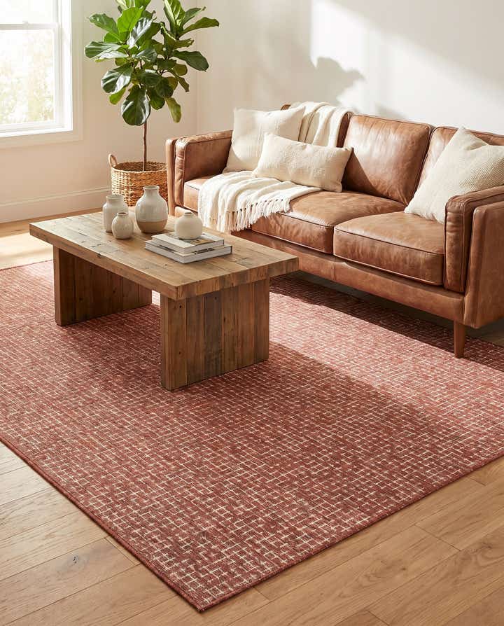6' x 9' Easy-Clean Checkered Indoor / Outdoor Rug