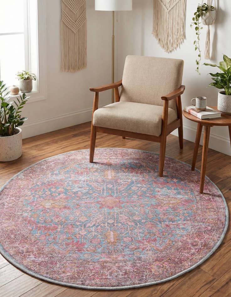 Detail image of 4' x 4' Washable Mangata Round Rug