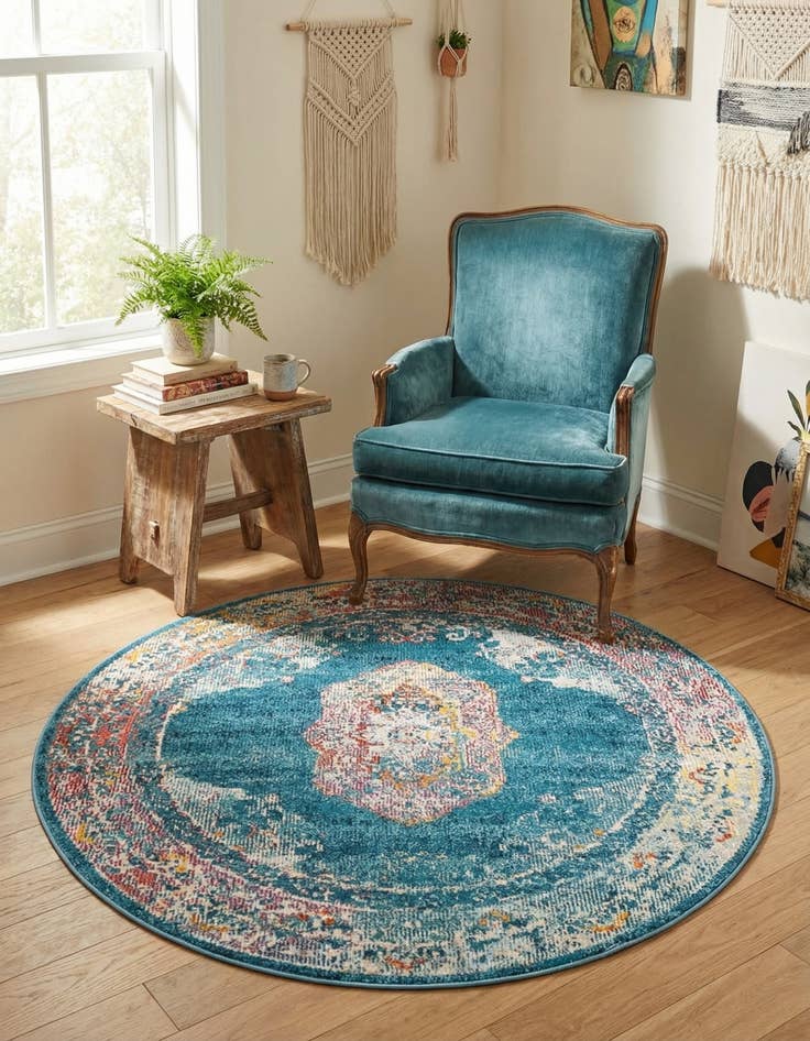 Detail image of 4' x 4' Amulet Round Rug