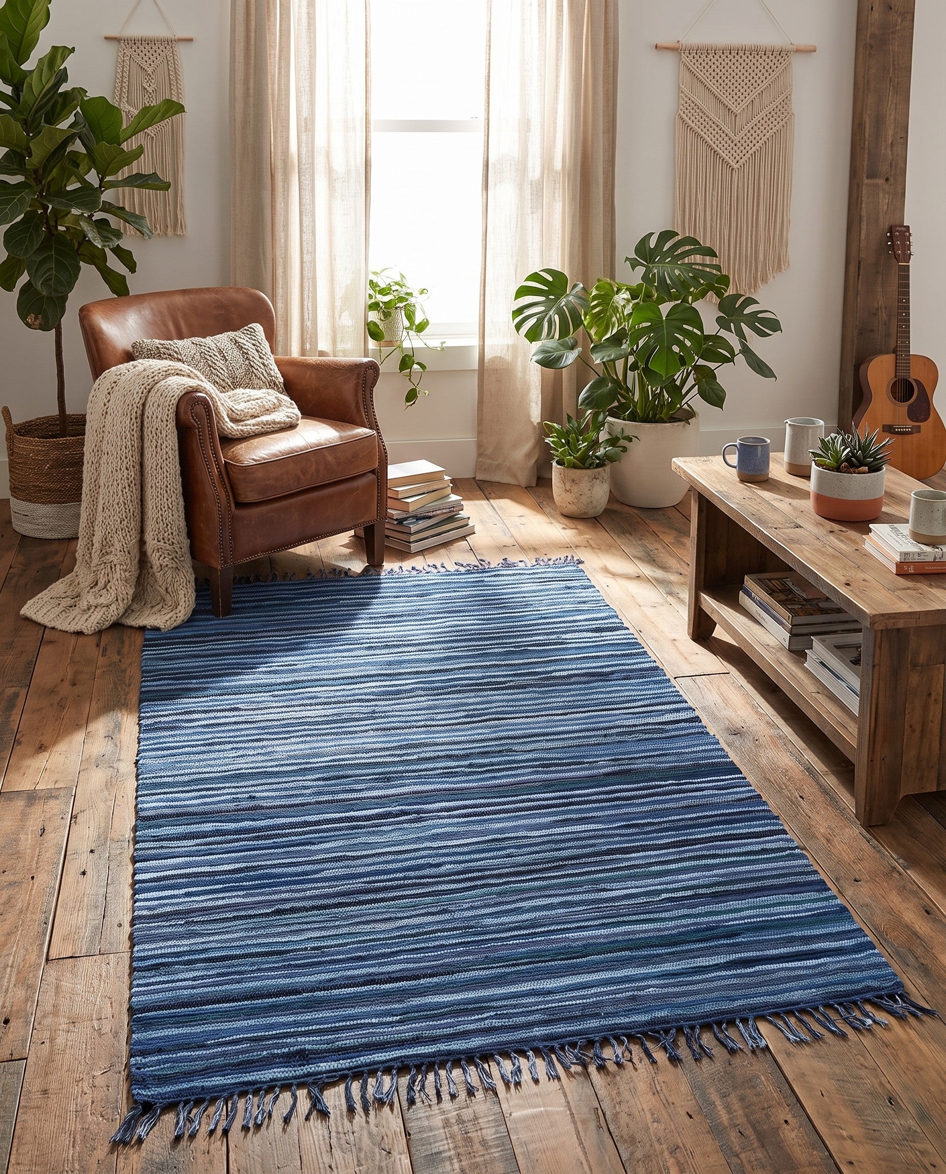 4' x 6' Hand Woven Chindi Cotton Rug