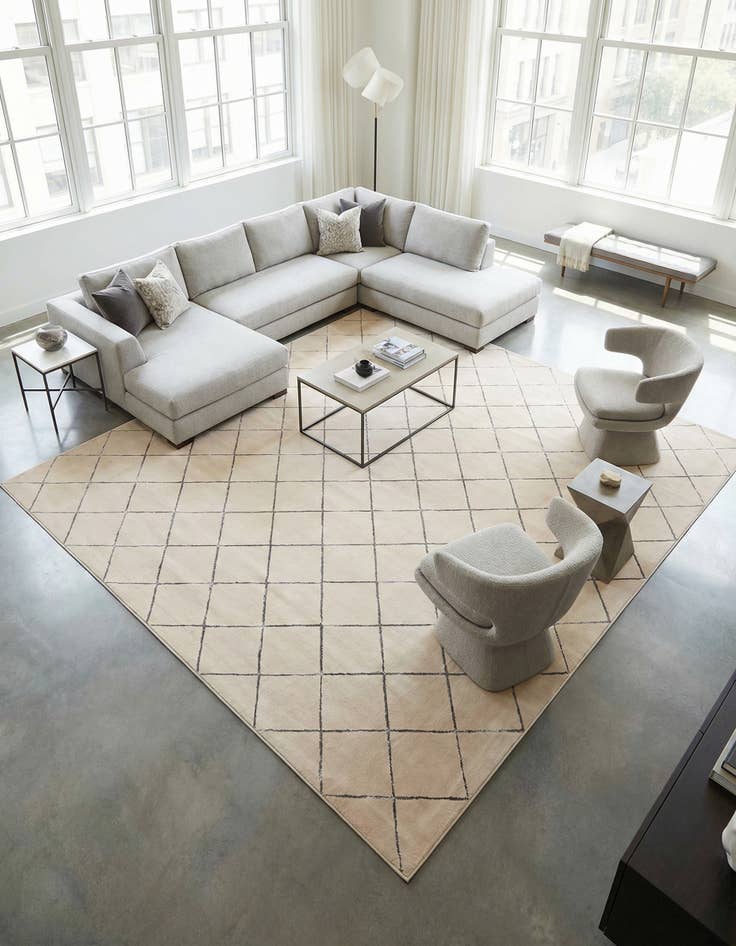 Detail image of 10' x 10' Vogue Geo Square Rug