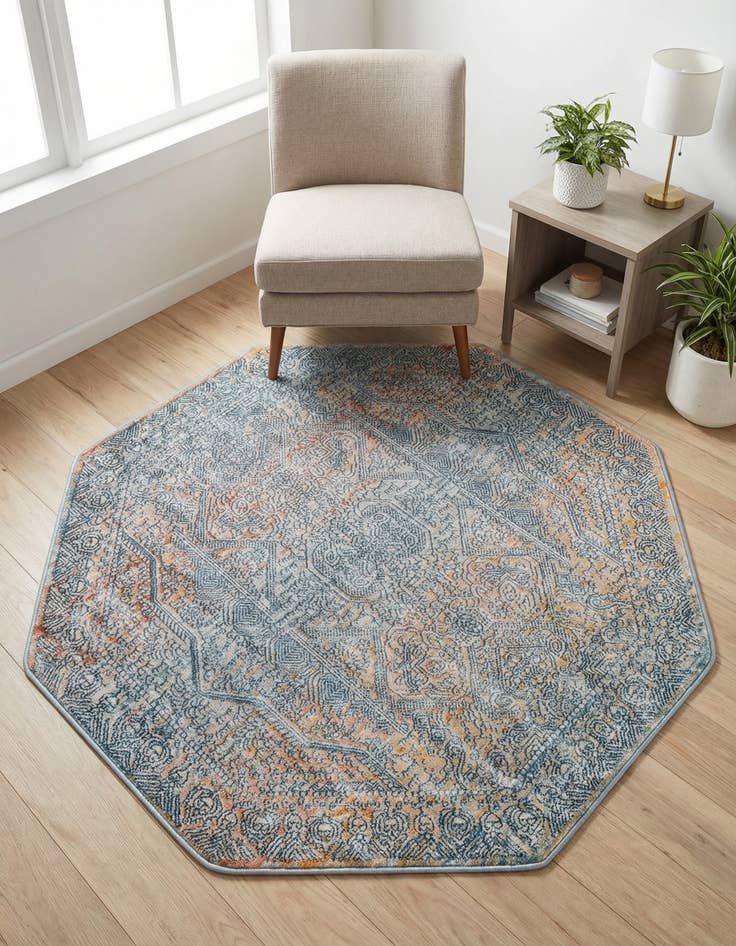 Detail image of 4' x 4' Newport Octagon Rug