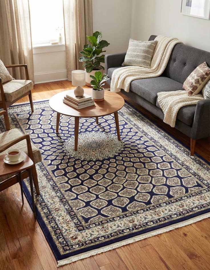 Detail image of 5' 3 x 8' Nain Design Rug