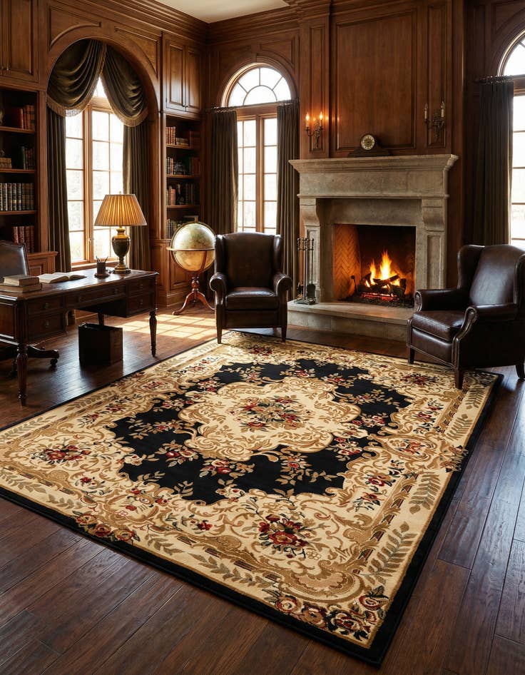 Detail image of 10' x 13' Classic Aubusson Rug